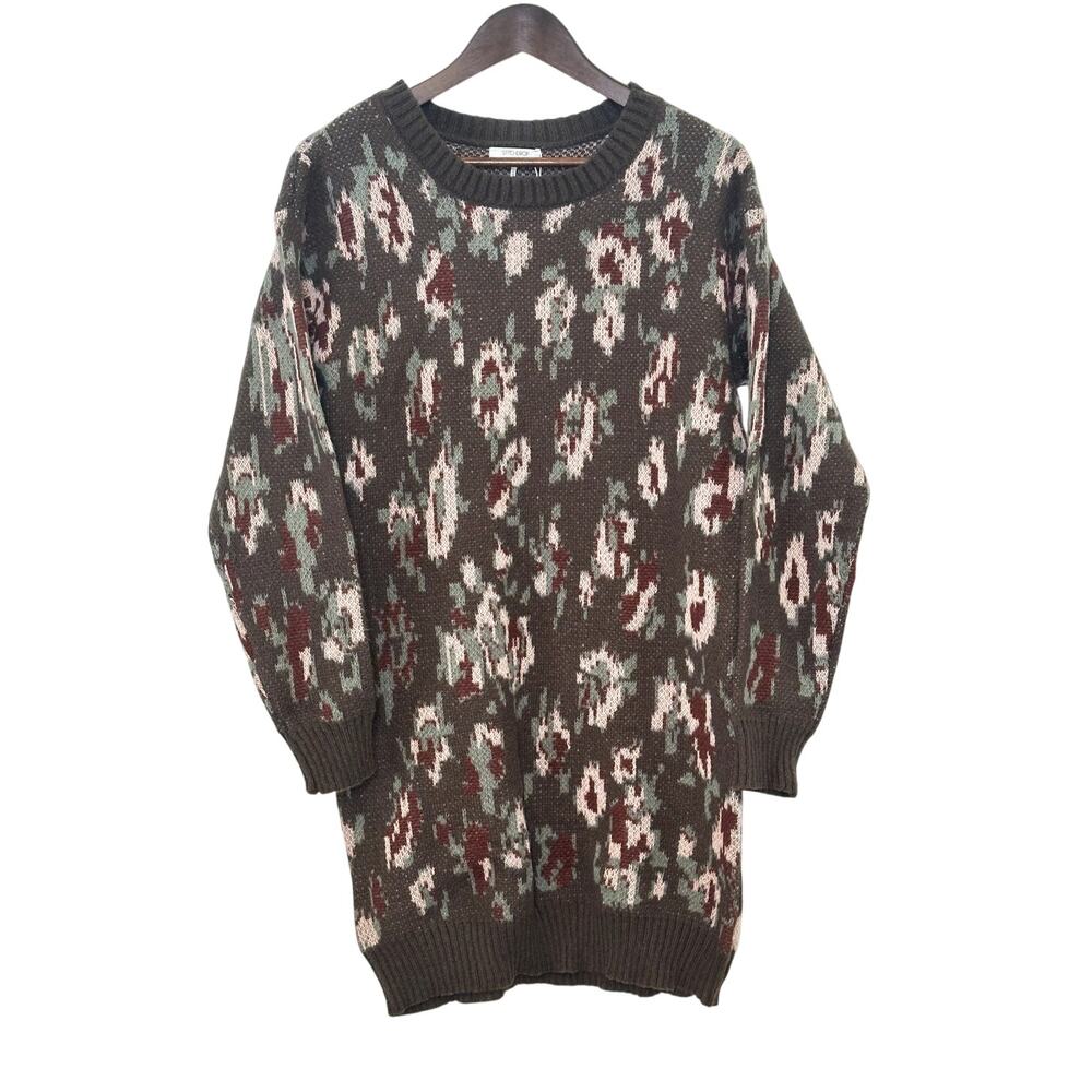 NWT STITCHDROP Floral Sweater Dress Size M Casual Classic Cozy Whimsygoth Preppy